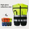 Nieuw Reflecterend Vest Gesplitst met Meerdere Zakken Reflecterende Kleding Constructie Fietsen Dienst Fluorescerend Reflecterend Vest