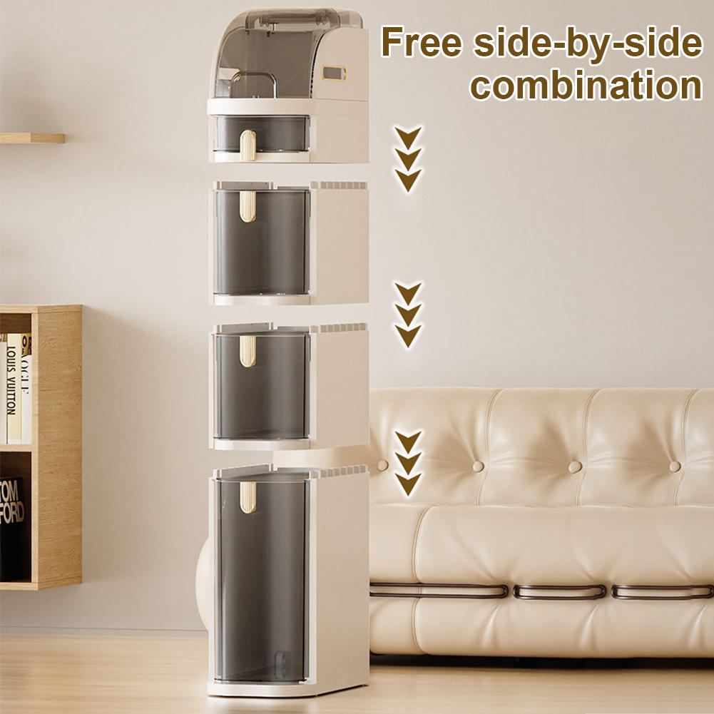 3-Tiers Bathroom Storage Cabinet Installation-Free Toilet Drawer Narrow Kitchen Organizer Rack Shelves Narrow Cabinet Storage