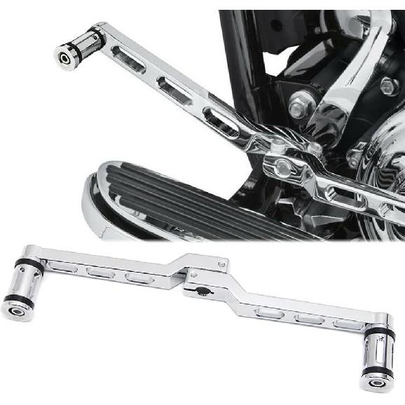 Dreamseek Motorcycle Heel Toe Shifter Lever + Shift Peg For Harley FL Softail/Touring, Road King, Street Glide/Tri Glide Trikes (Chrome)