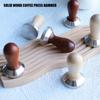 Hochwertiger Edelstahl-Espressokaffee-Tamper mit Holzgriff für ergonomischen Komfort, gleichmäßigen Druck und einfache Reinigung