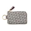Inden Chevron Coin Traditional Koshu Original Brand [Indenya] Purse, L-shaped Zipper, Craft, Inden, Deerskin, Lacquer, (No. 7601)