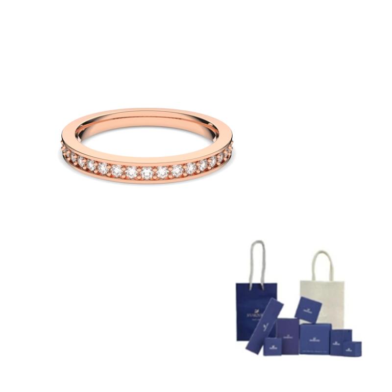 Swarovski Matrix Rings Womens Rose Gold 52-Branded gift bag