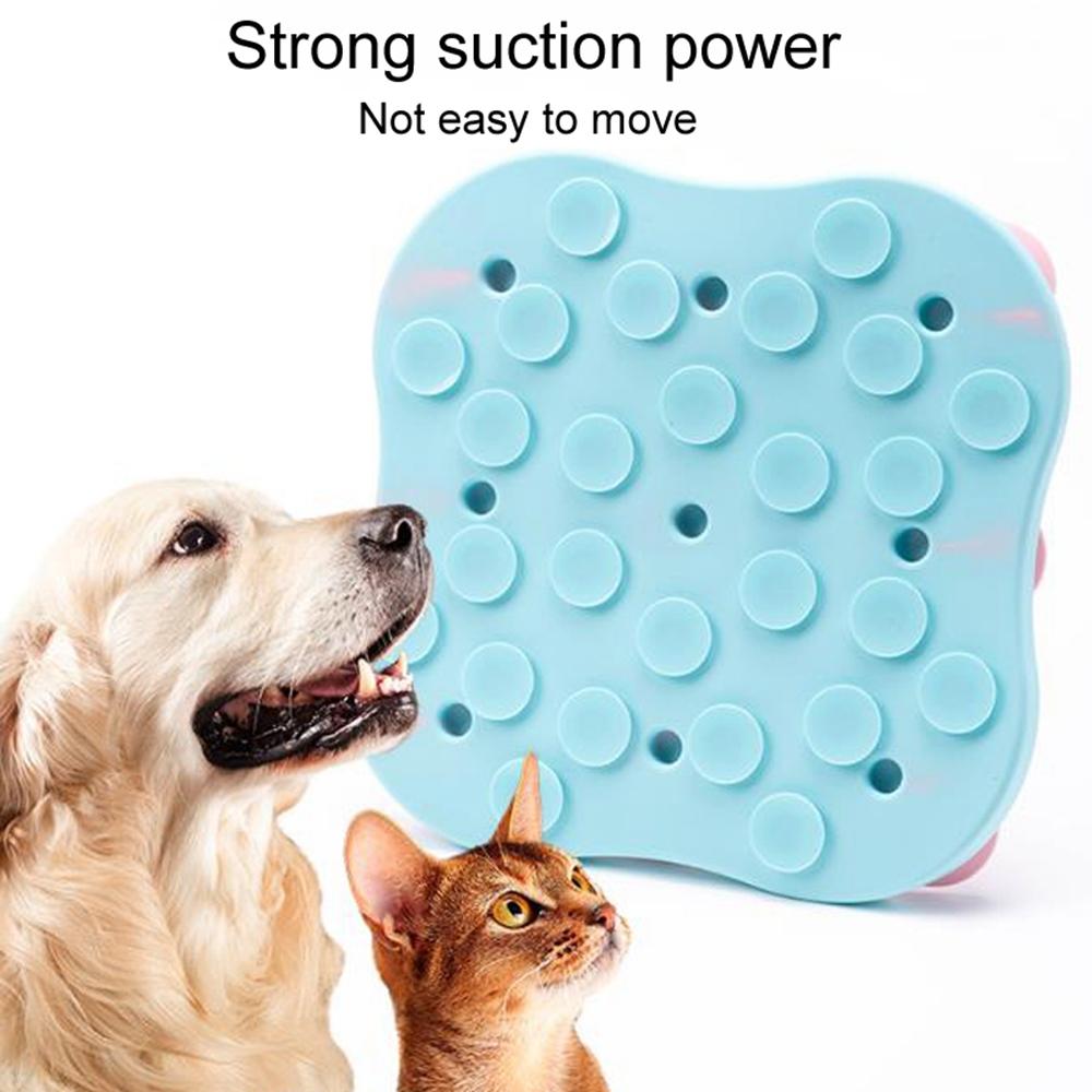 Flower Shape Silicone Cat Dog Licking Bowl Anti-Choking Food Mat Gift with Suction Cups (FDA Certified)