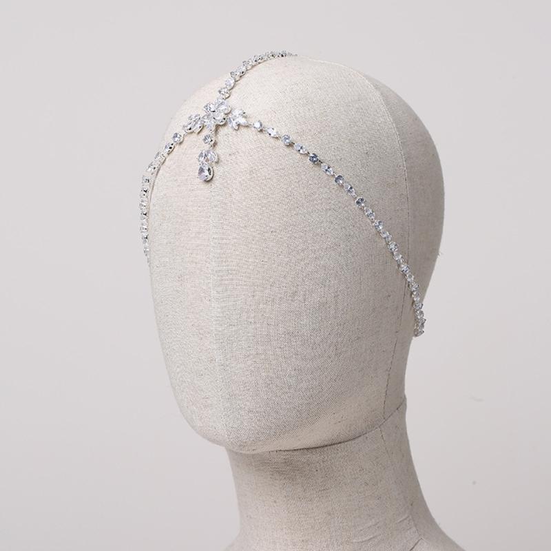 Bohemian Styles Rhinestones Forehead Chain Featuring Grids Designs For Music Festivals And Travel