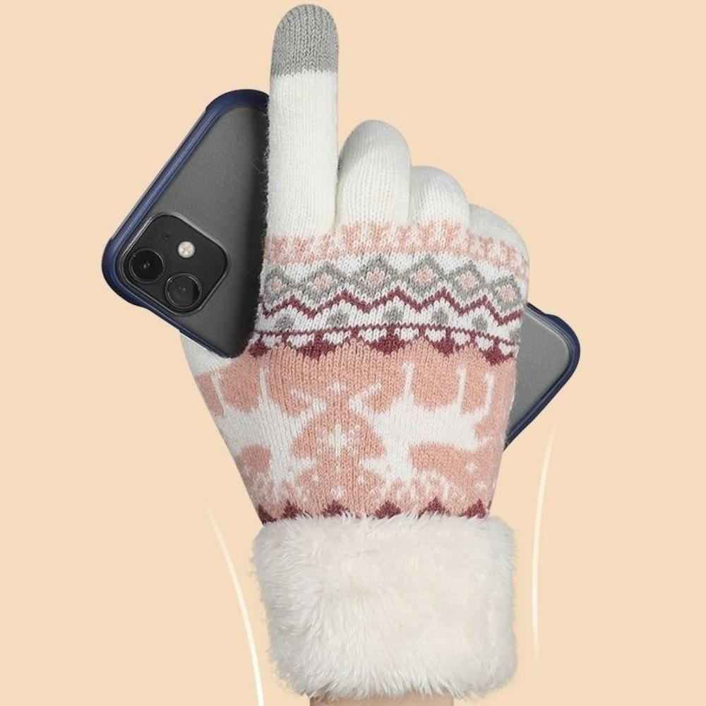 Coldproof Christmas Reindeer Gloves Warm Touch Screen Mittens New Winter Gloves  Autumn Winter