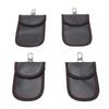 4PCS Signal Blocking Pouch Carbon Key Fob or Bag Anti Theft for Blocking Credit Card Radio Frequency Identification Information Leakage