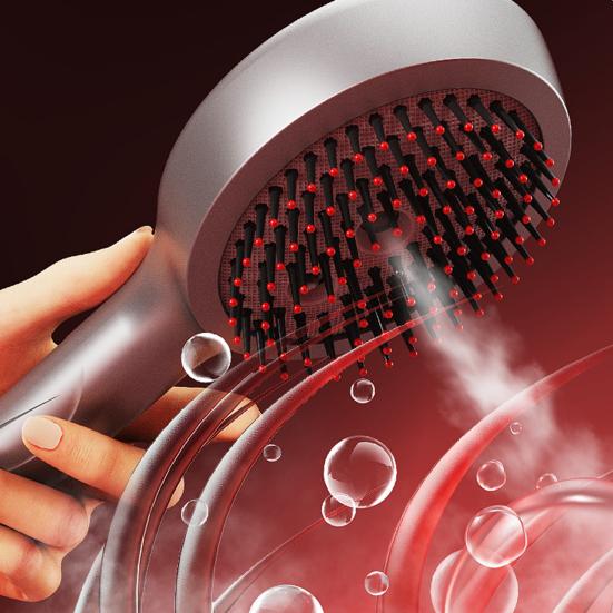 Elektrikli Sprey Saç Derisi Masaj Fırçası 2'si 1 Arada Çok Amaçlı Titreşimli Baş Masaj Aletleri USB Şarj Edilebilir Taşınabilir Kablosuz Masaj Dolaşık Açıcı Tarak