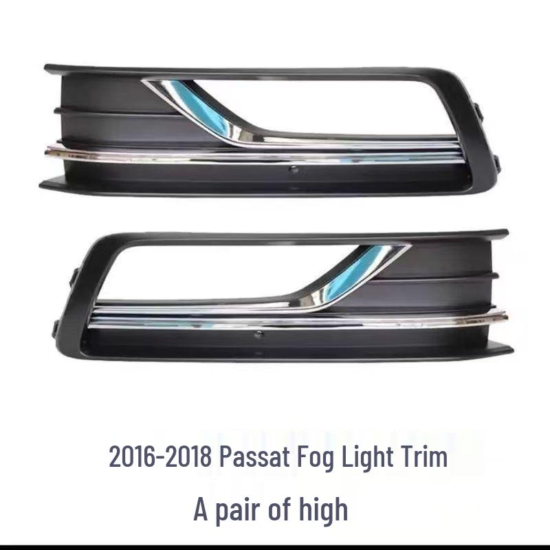 New Passat 2011-2018 Fog Light Grille with Bright Strip Cover