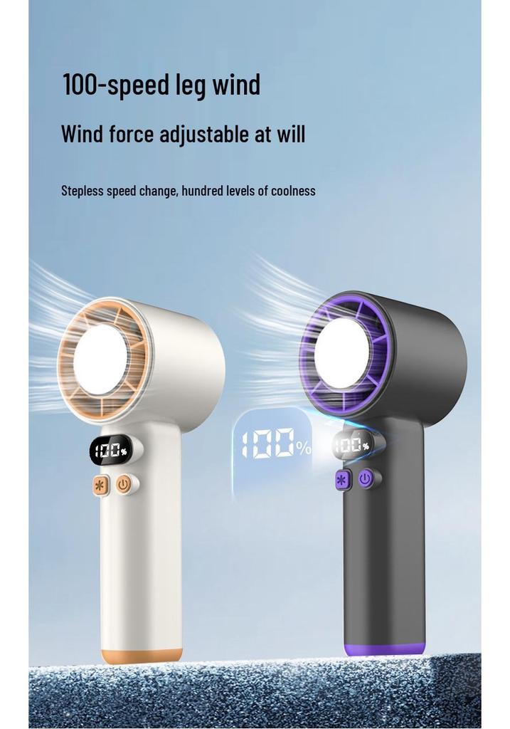 2025 Compact High-Speed Semiconductor Ice Fan with Digital Display and Powerful Wind