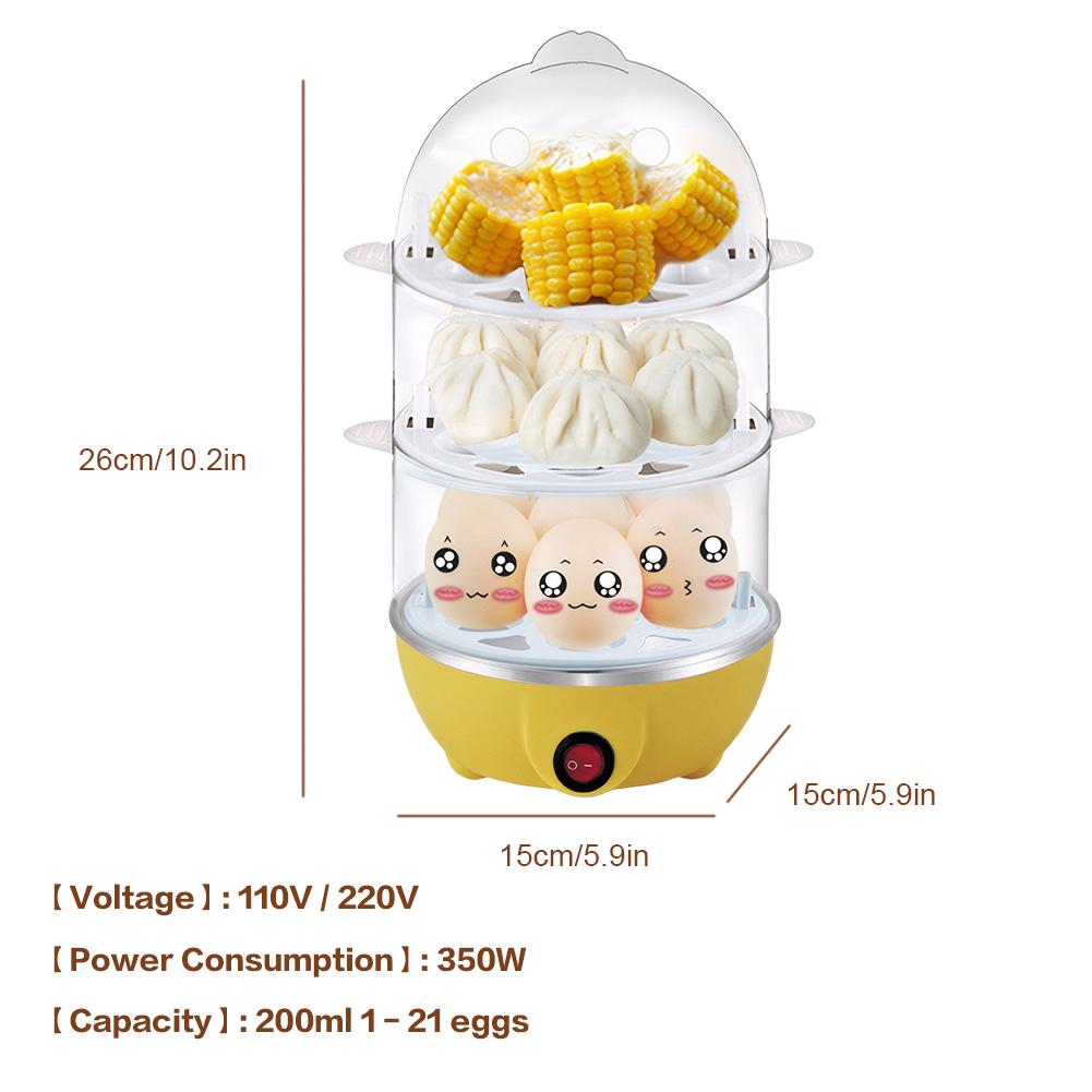 110В/220В Многофункциональная пароварка для яиц Быстрый нагрев Автоматическая пароварка для кукурузы Портативная пароварка для молока Машина для приготовления завтрака