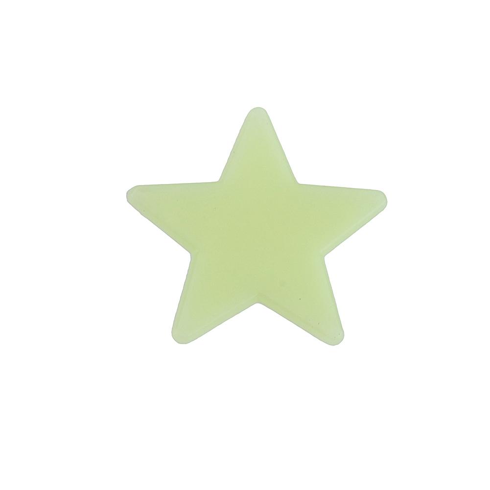 100 Pieces Luminous , 3cmx3cmx0.1cm Glow In the Dark for Peel and Stick Glow for Home, Birthday Party, Wedding, Green