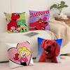 C-Clifford The Big Red Dog Cushion Cover Soft Short Plush Pillow Cover Smooth Cozy Texture Aesthetic Cushion Case Home Decor