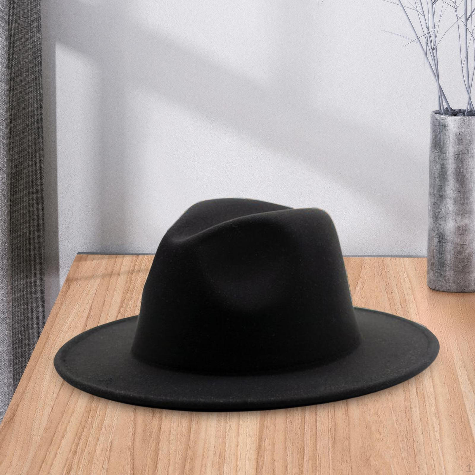 

Two Sides Fedora Hat, Fashion Thermal, Winter Autumn, Thickened Breathable Women Men Felt Panama Hat чорний