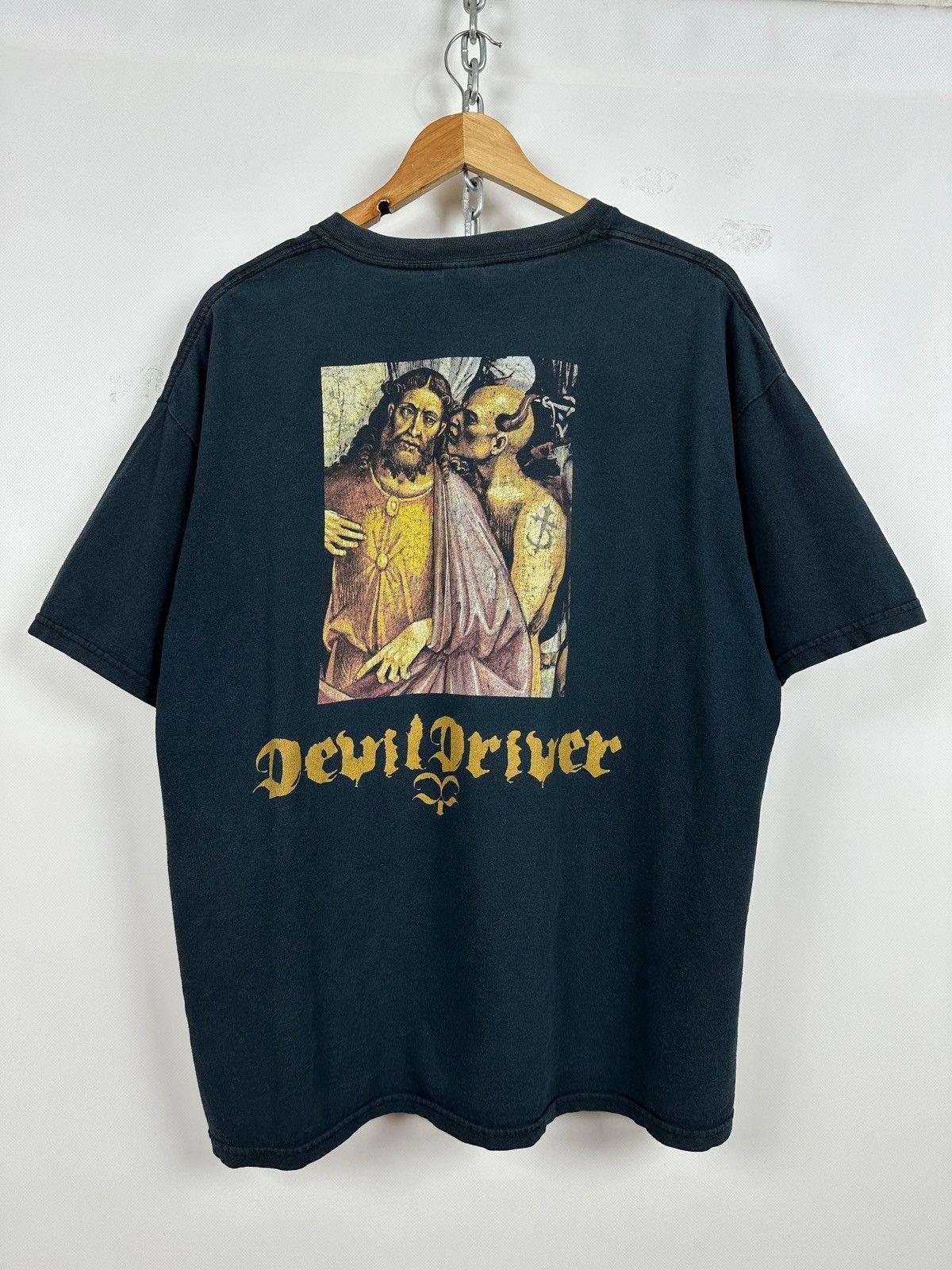 Vintage DevilDriver God And Devil Faded Black Band Size XL Unisex T-Shirt S