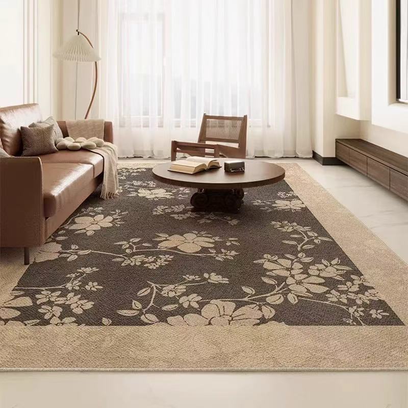 Light Luxury High-End Carpet Living Room Sofa Anti-Slip Waterproof Floor Mat Bedroom Anti-Stain Foot Mat Home Decoration