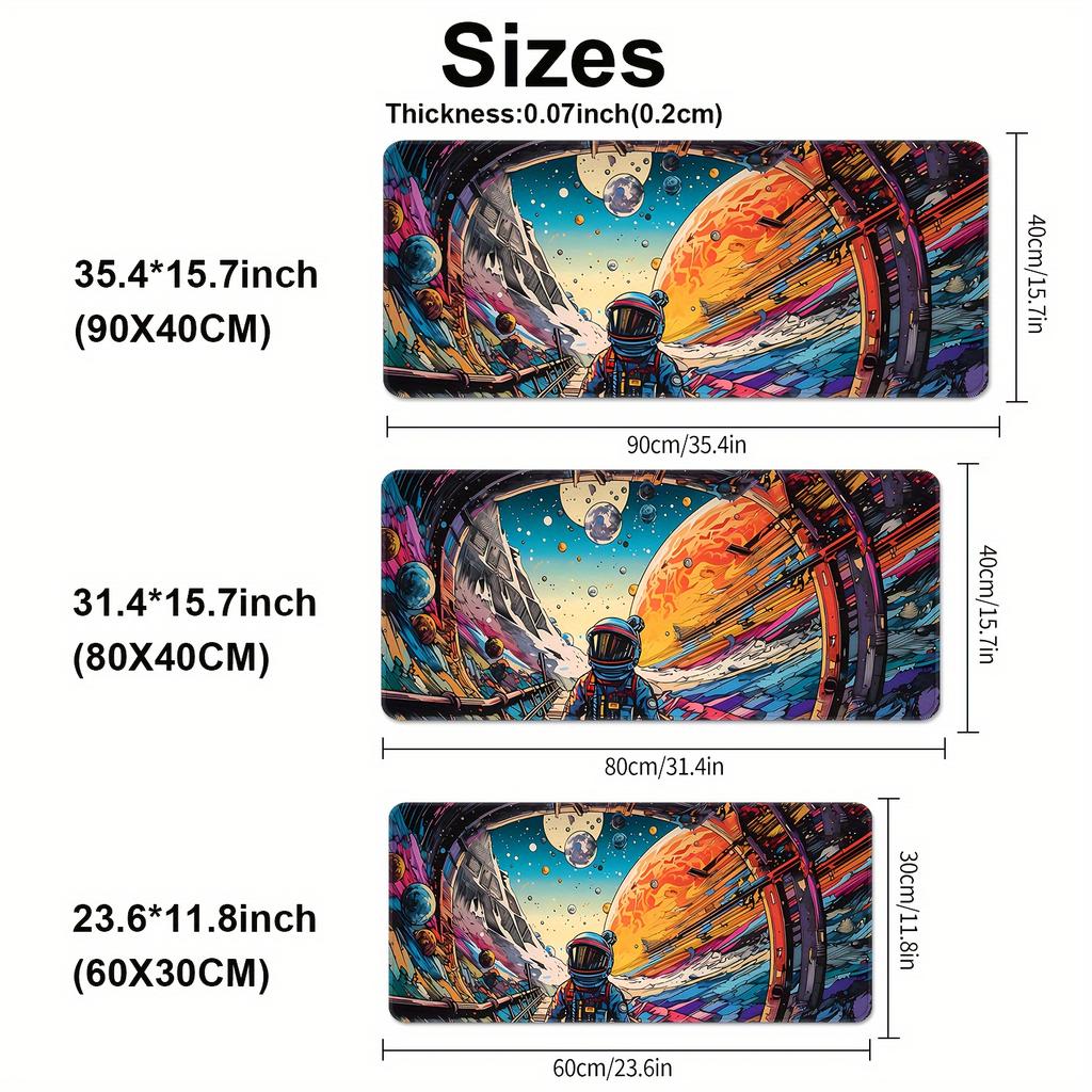 Space station e-sports computer super thick Mouse Pad Animation desk pad non-slip mouse pad Rubber mousepad desk accessories