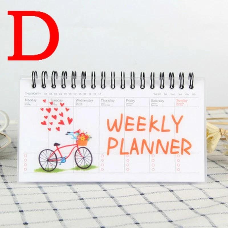 

1 шт. обучающая катушка блокнот дневник журнал еженедельный ежемесячный планировщик школьные принадлежности органайзер расписание милый канцелярский ежедневник B