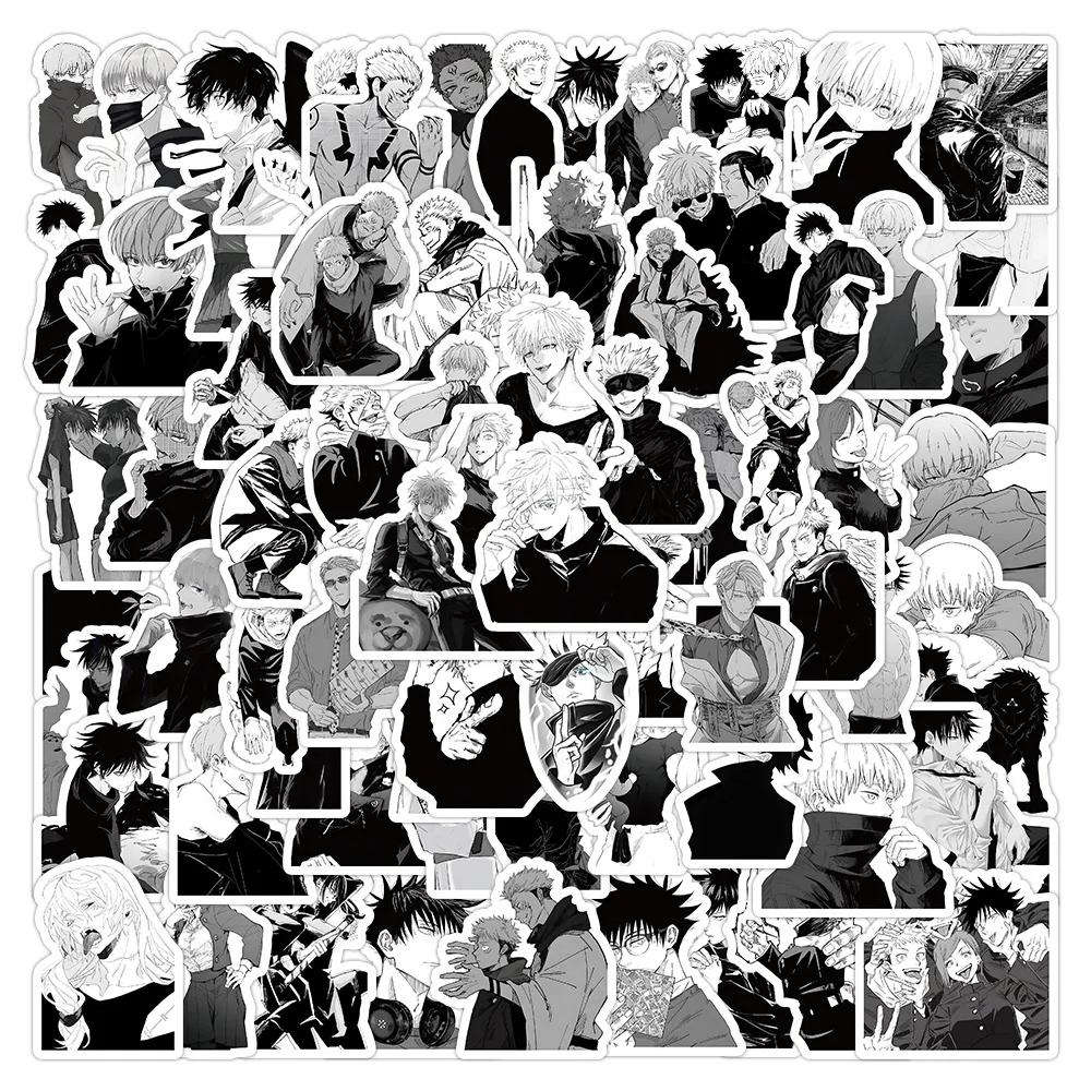 50/80/100pcs Vintage Jujutsu Kaisen Anime Stickers for Kid Toy DIY Laptop Skateboard Car Kawaii Cartoon Decoration Sticker Decal