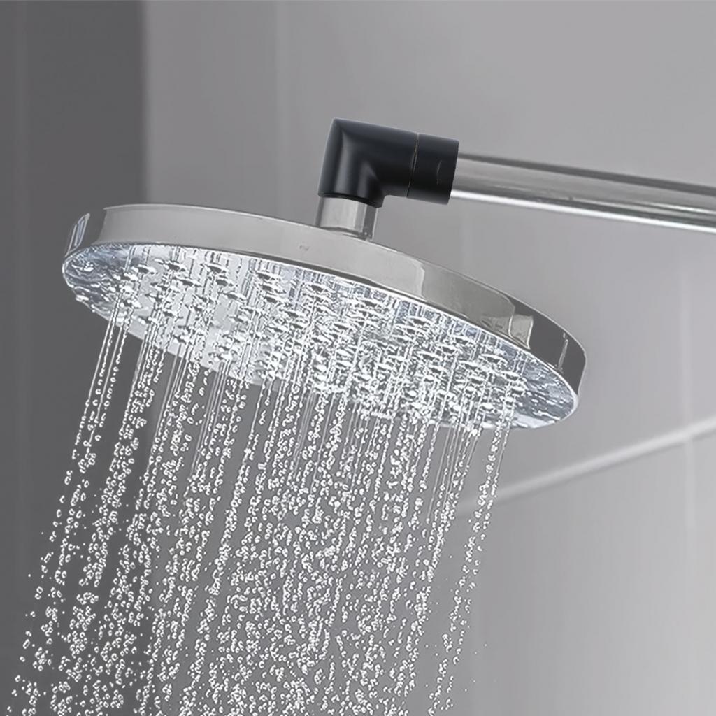 Enkel installasjon Svart dusjarmatur G1/2 Dusjtilkobling Dusjalbue