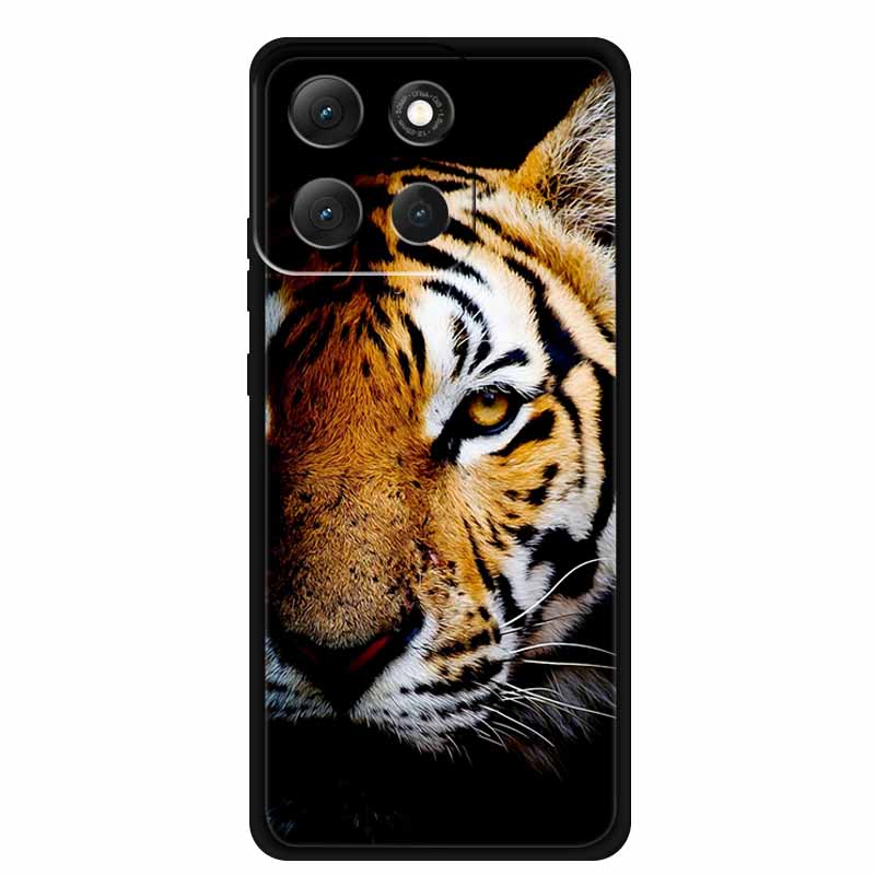 Für Motorola Moto G86 Power 5G Hülle G 86 Power Weiche TPU Silikon Rückseitenabdeckungen Für Moto G86 Power Tiere Bemalt Tiger Löwe Coque
