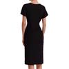 A Sexy V-neck Slit Short-sleeved Dress for Women In Summer