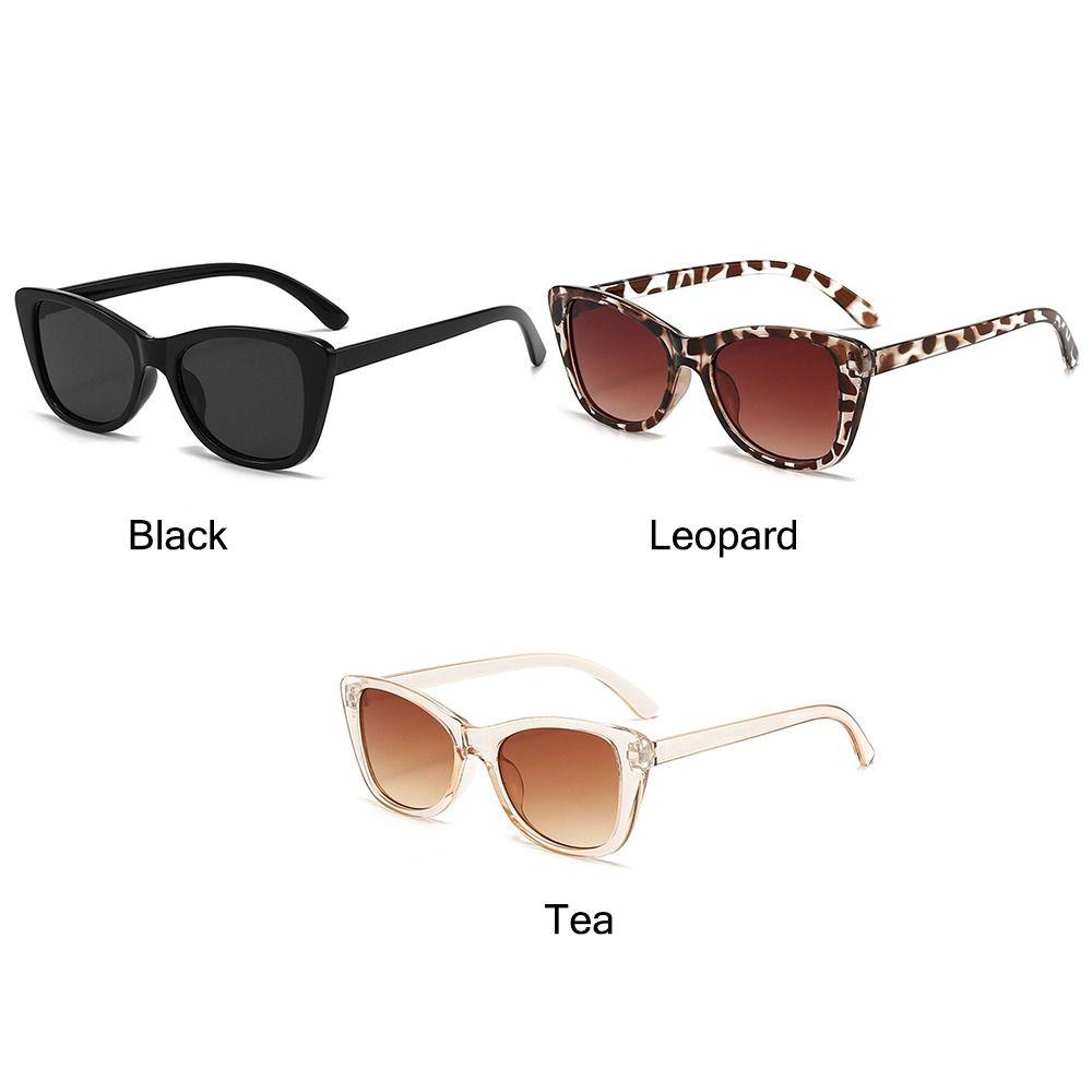Fashion Street Photo Props Cat Eye Sunglasses UV400 Protection Vintage Outdoor Shades Gradient Leopard Eyewear for Women