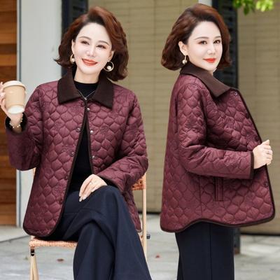 New Warm Padded Jacket Padded Jacket Padded Padded Padded Jacket Short Middle-aged and Old Leave-in Padded Jacket Women