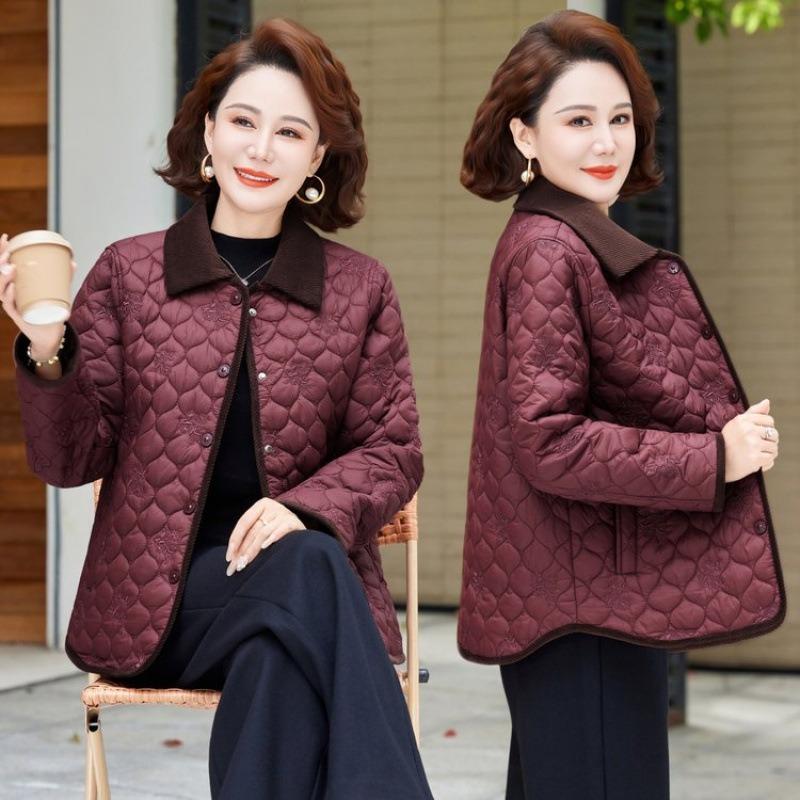 New warm padded jacket mother padded jacket padded padded thickened padded jacket short leave-in padded jacket women