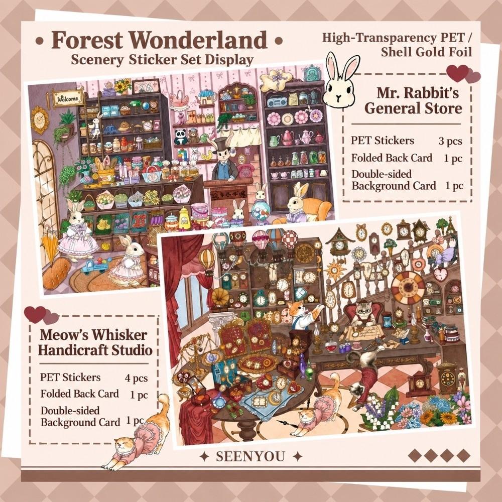 1 Set Peel And Stick DIY Craft Sticker Stress Relief Craft Toy  Miniature Scene Building Display