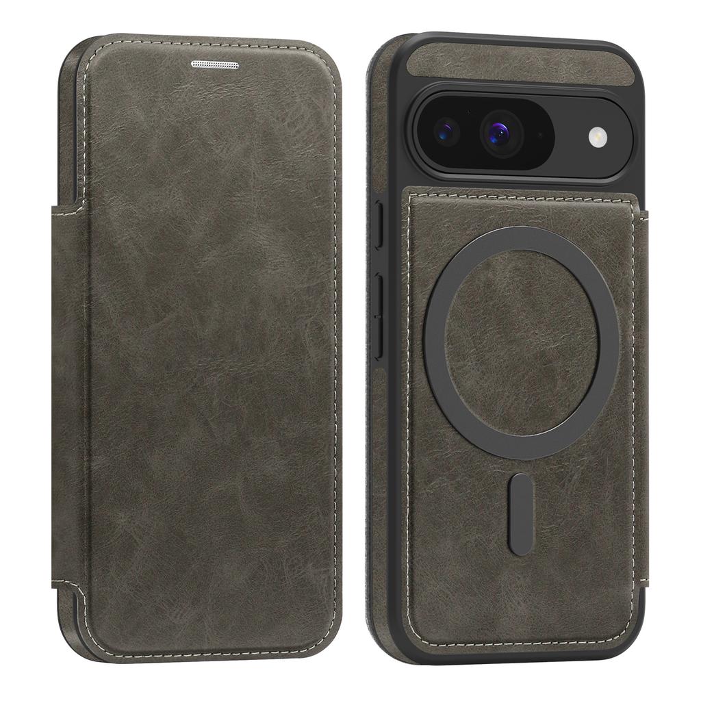 For Google Pixel 8 9 10 series.Lingdun Magnetic Business Leather Case-MagSafe-Compatible with Built-in Card Slots&RFID Blocking