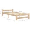 Solid Pine Wood Bed Frame 90 X 200 Cm
