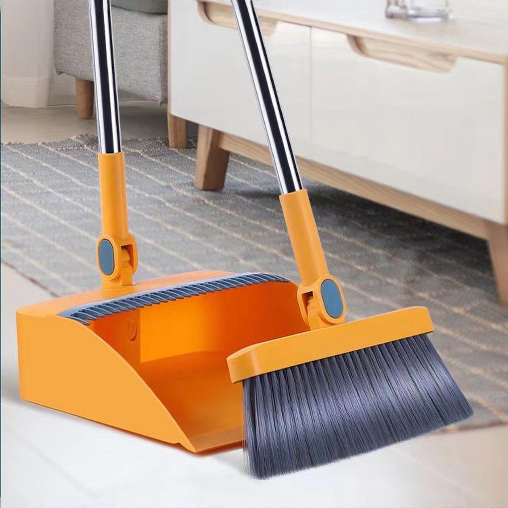 Home Cleaning Kit: Soft Bristle , Dustpan & Brush Combo - Non-Stick Hair, Ideal for Home