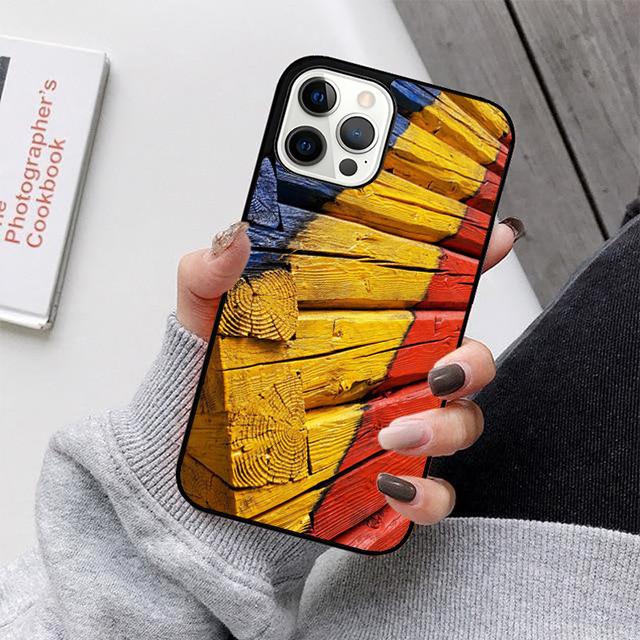 

Romania Flag Phone Case For iPhone 17 Air 16 15 14 13 12 11 Pro Max Plus Max Cover Shell coque iPhone 11pro max