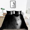 Home Textiles Bedding Suit with Pillowcase 3D Wolf Printed King Double Size Comforter Duvet Cover Bed Sets