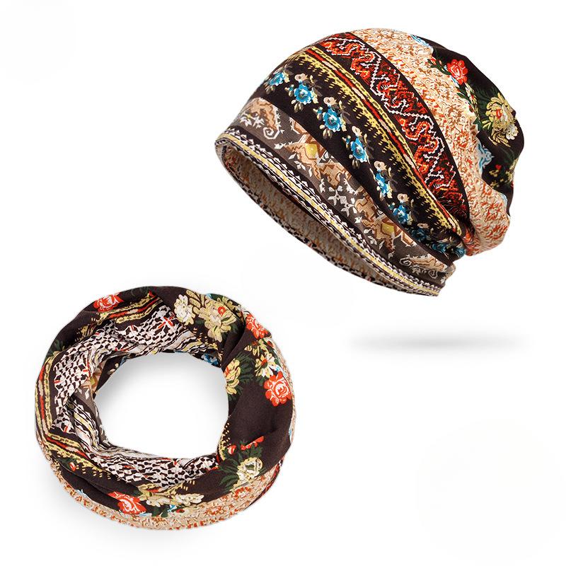 Frühling und Sommer dünnes Material Stretch-Baumwolle Druckmuster Outdoor Radfahren Shopping vielseitige Schal Kopfbedeckung