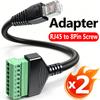 RJ45 8P8C To 8Pin Ethernet Extender Cable RJ45 Male To 8 Pin Screw Terminal Adapter for Cat5 5e Network Adapter Extension Cord