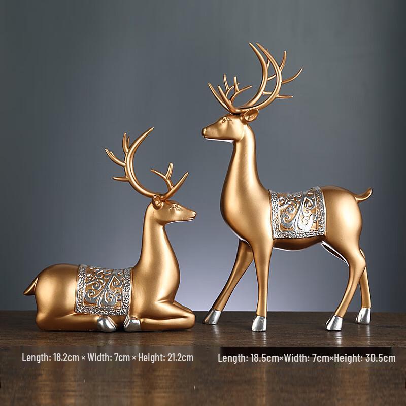 

TLAKEHO Golden Elk Ornament