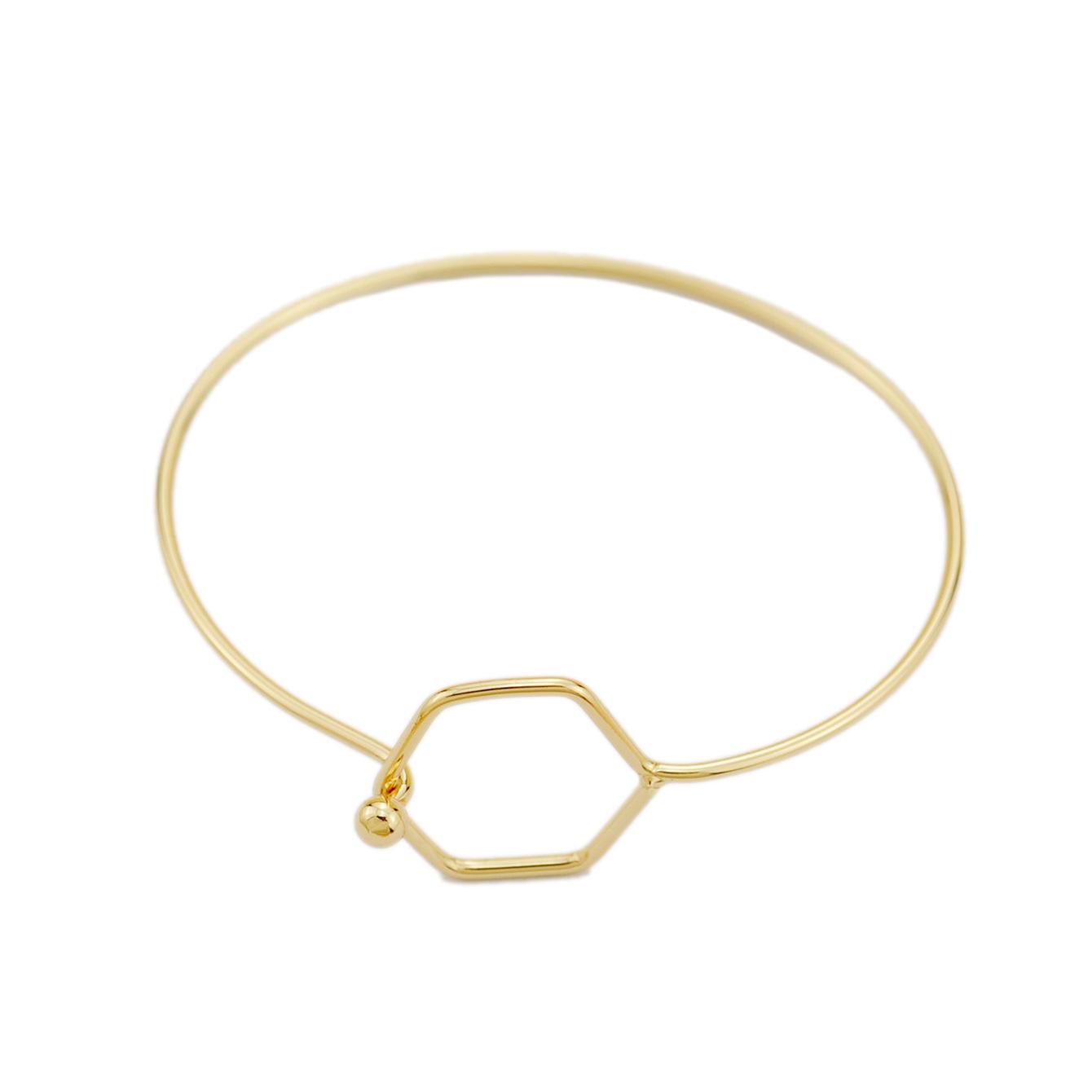 9 Styles Gold Bow Open Bangle - Versatile European American Women s Bracelet with Simple Brass Metal Lines