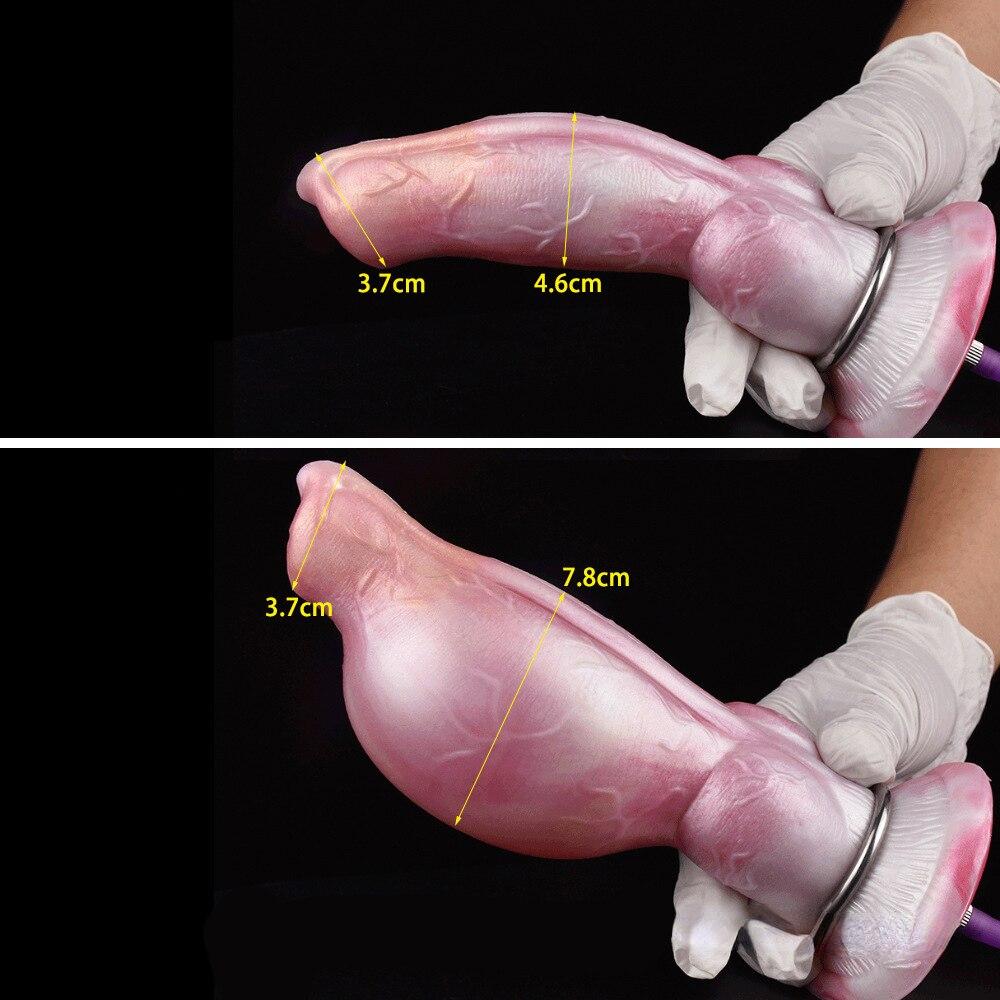 Gonfiabile In Silicone Vibratore Anal Plug Dilatatore Anale Dildo Masturbatore Giocattolo Del Sesso Fisting Pene Realistico Grande Cazzo Gay Schiavo BDSM