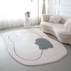 WTEMPO Nepravidelný koberec do obývacího pokoje, podložka na podlahu do ložnice, koberec do pokoje s oblečením a klobouky v lehkém luxusním stylu
