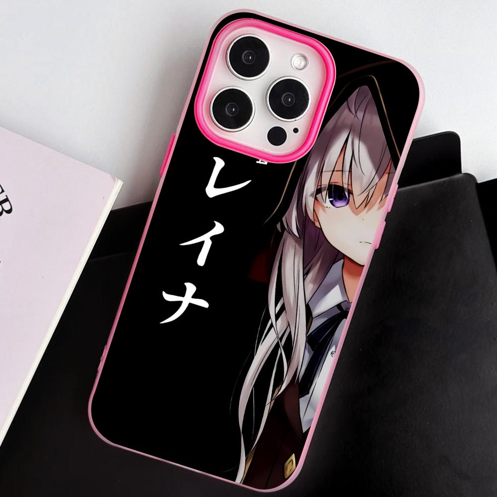 Wandering Witch Elaina Jelly Double layer Rose Red Mobile Phone Case for iPhone 17 16 15 14 13 12 11 Air Pro Max Plus Protective