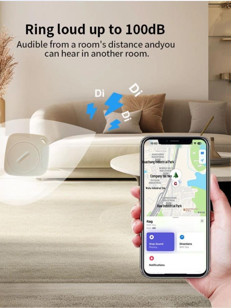 FindMy Smart Bluetooth Anti-Lost Locator for iOS - Pet & Device Tracker with Long Battery Life