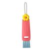 3-in-1 Cup Lid Cleaning Brush Flower Shape Design Crevice Brush High-Temperature Resistant Multifunctional Cleaning Tool with Hanging Hole