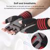 Half Finger   Cycling Protective Gloves AntiSlip Brthable   Gloves(Red )