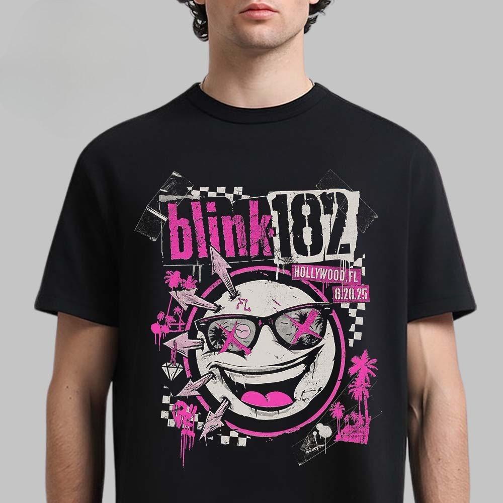 

Новая футболка с концерта Blink 182 Live At Palm Desert California Night 1 в Acrisure Arena 4 октября 2025 года Тур Missionary Impossible 25 4XL