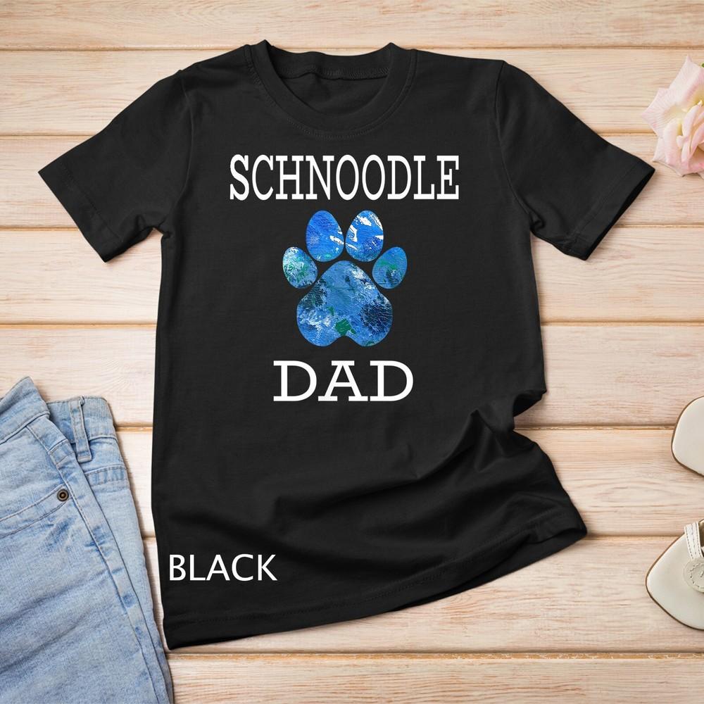 Schnoodle Dad Dog T-Shirt Paw Print Dog Dad Unisex T-shirt