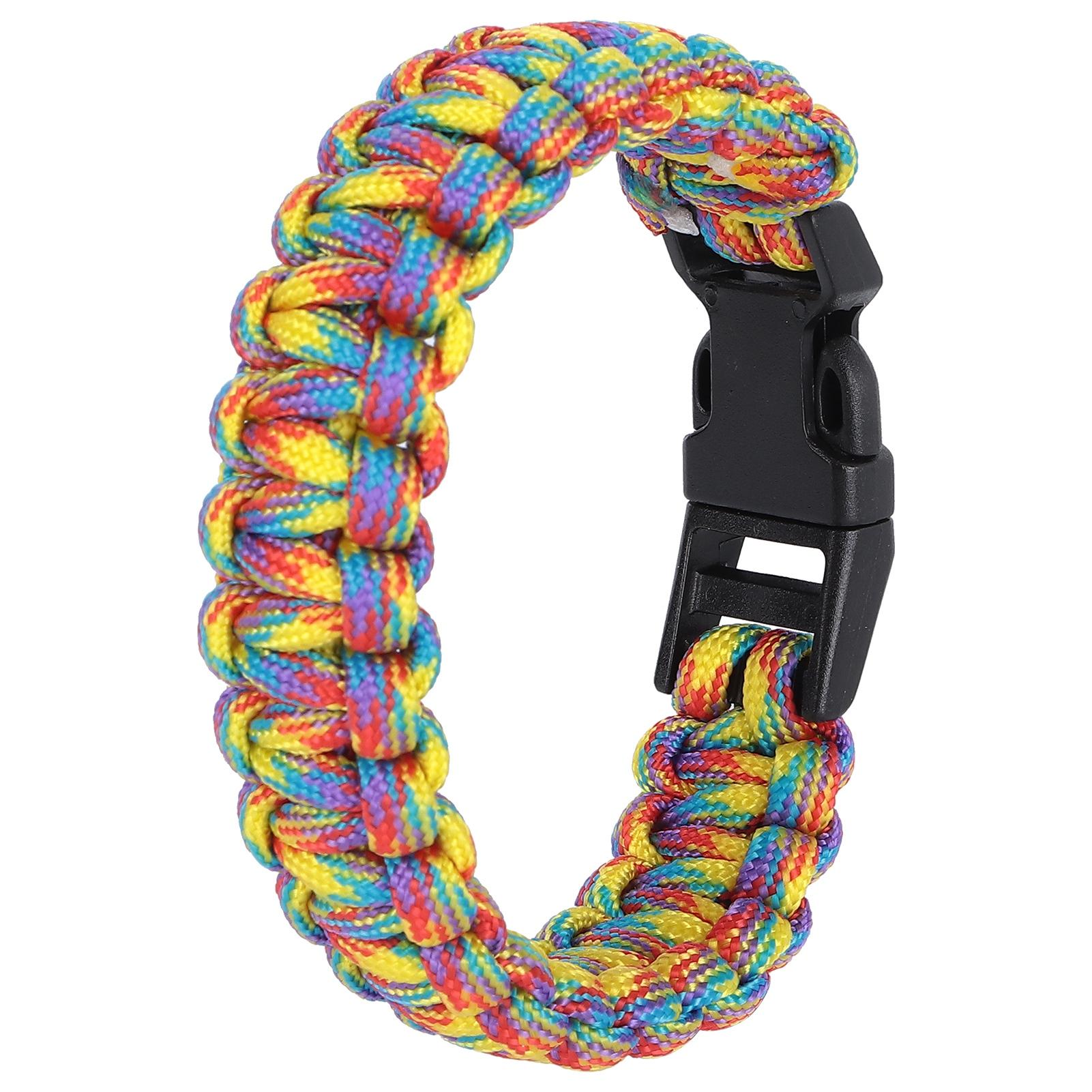 

Плетеный браслет из паракорда для мужчин и женщин, браслет для выживания на открытом воздухе с парашютным шнуром