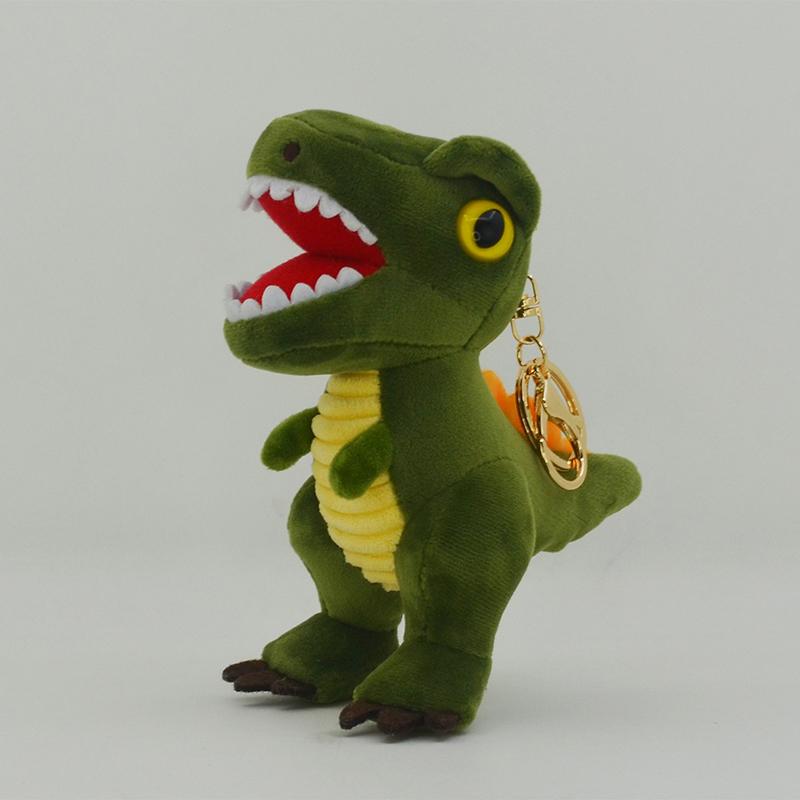 14Cm Cartoon Dinosaur Plush Toy Keychain Fun Tyrannosaurus Rex Small Doll Girl Bag Decoration Pendant Plush Dinosaur Doll Gift