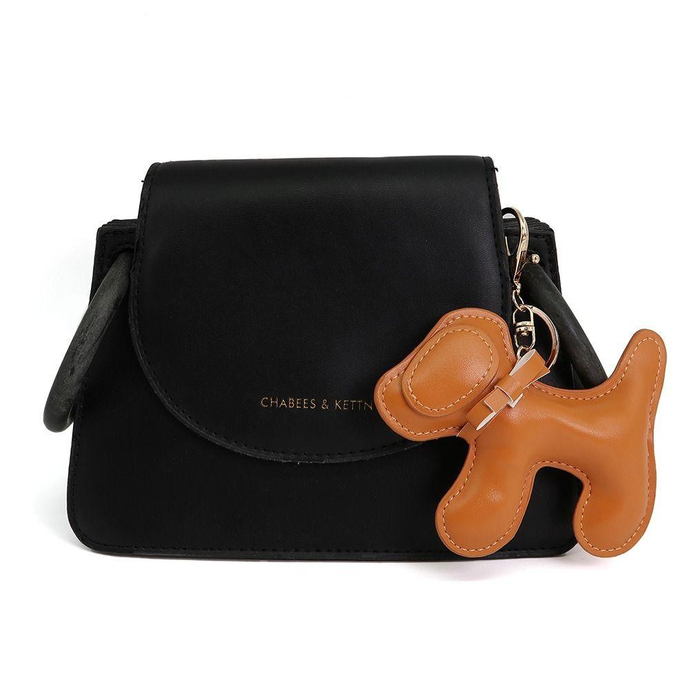 PU Leather PU  Dog Keychain Animal Dog Car Key Ring Chain Cute Puppy Keychain  Bag Pendant