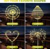 420LED LED Solar Ground Plug Fireworks, Lawn Lights Fireworks Lights, String Festive Atmosphere, Courtyard Decorative Lights